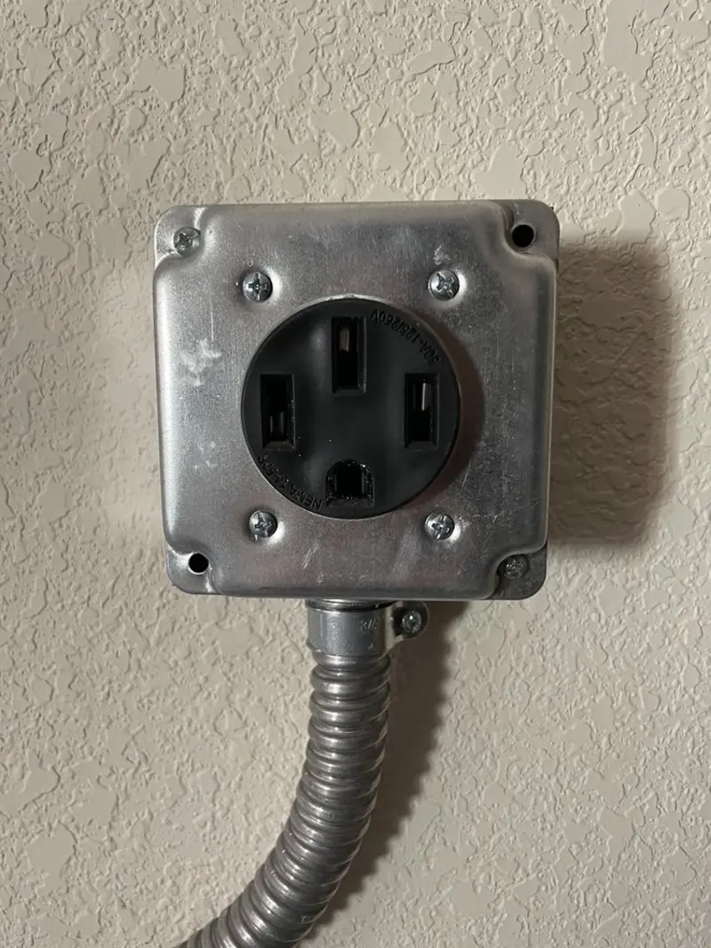 NEMA 14-50 outlet installed for Electrical Panel Upgrade in North Alamo